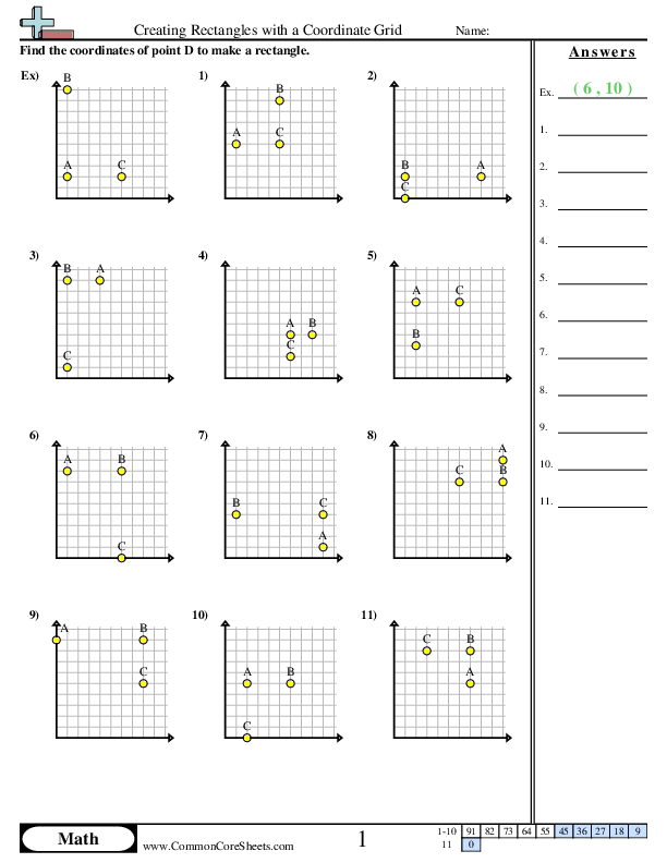 Creating Rectangles with a Coordinate Grid Worksheet - Creating Rectangles with a Coordinate Grid worksheet